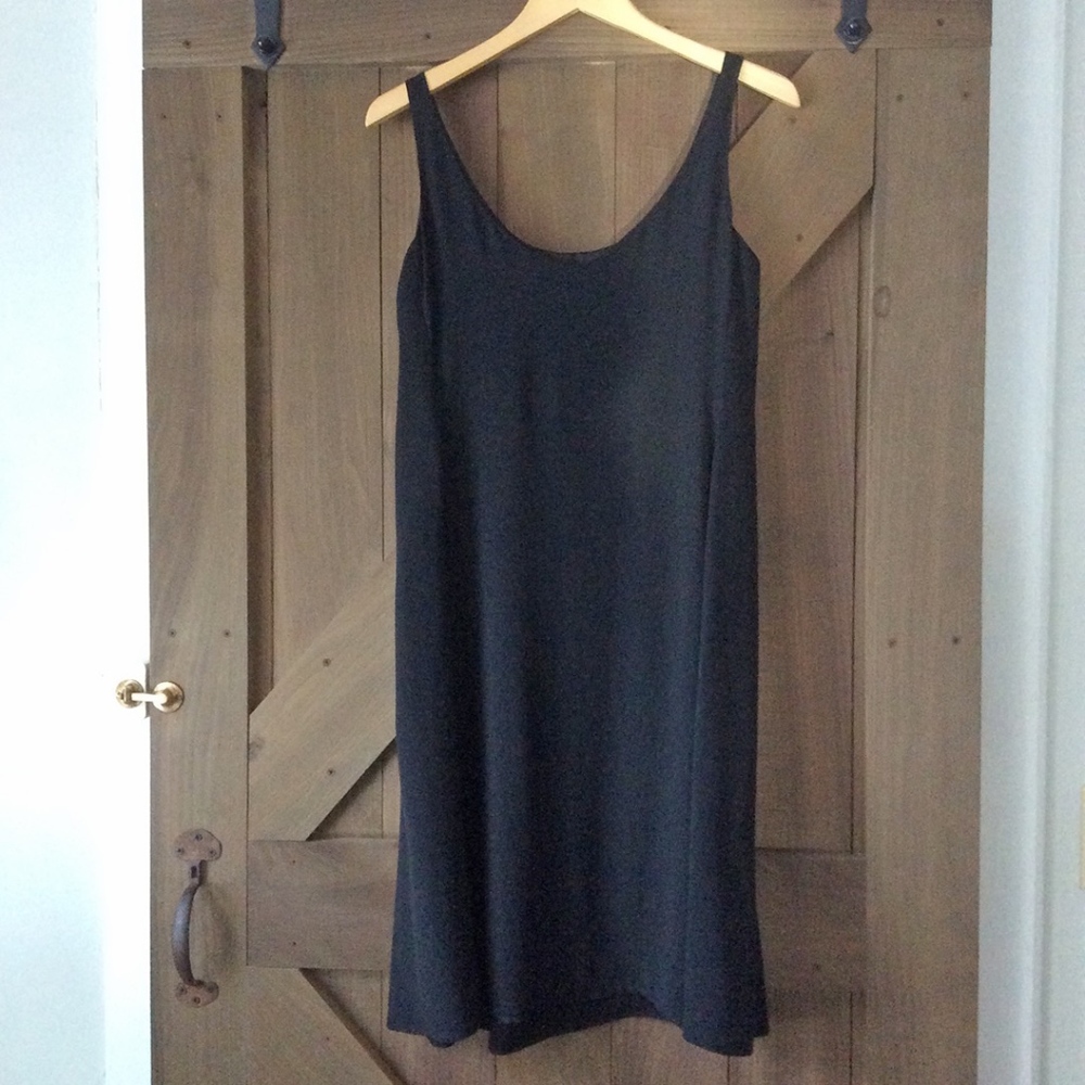Black slip dress 100% silk